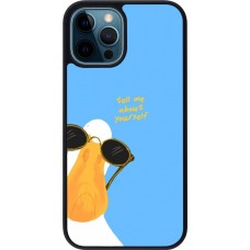 Coque iPhone 12 / 12 Pro - Silicone rigide noir Tell me about yourself Summer 2026