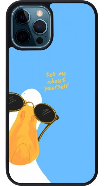 Coque iPhone 12 / 12 Pro - Silicone rigide noir Tell me about yourself Summer 2026