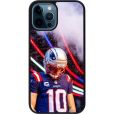 Coque iPhone 12 / 12 Pro - Silicone rigide noir Super Bowl 26 Patriots 3