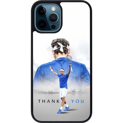 iPhone 12 / 12 Pro Case Hülle - Silikon schwarz Thank you Roger