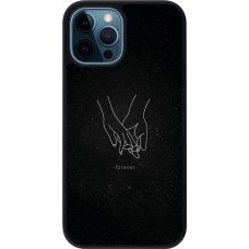 iPhone 12 / 12 Pro Case Hülle - Silikon schwarz Valentine 2023 hands forever