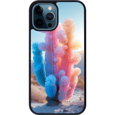 Coque iPhone 12 / 12 Pro - Silicone rigide noir Artificial vegetation 2025