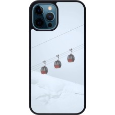 iPhone 12 / 12 Pro Case Hülle - Silikon schwarz Winter 22 ski lift
