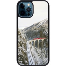 iPhone 12 / 12 Pro Case Hülle - Silikon schwarz Winter 25 Winter polar express