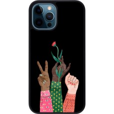 Coque iPhone 12 / 12 Pro - Silicone rigide noir Womens day 2026 2