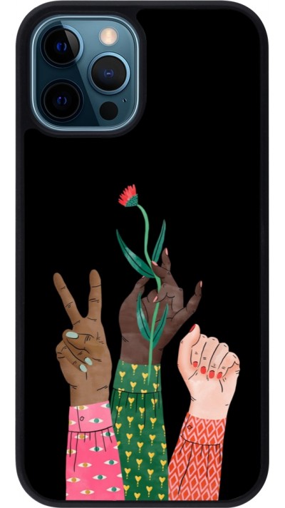 Coque iPhone 12 / 12 Pro - Silicone rigide noir Womens day 2026 2
