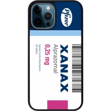 Coque iPhone 12 / 12 Pro - Silicone rigide noir Xanax Alprazolam 2025