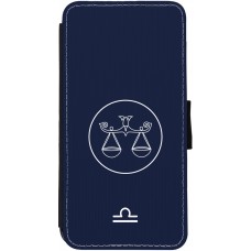 iPhone 12 / 12 Pro Case Hülle - Wallet schwarz Astrologie Waage