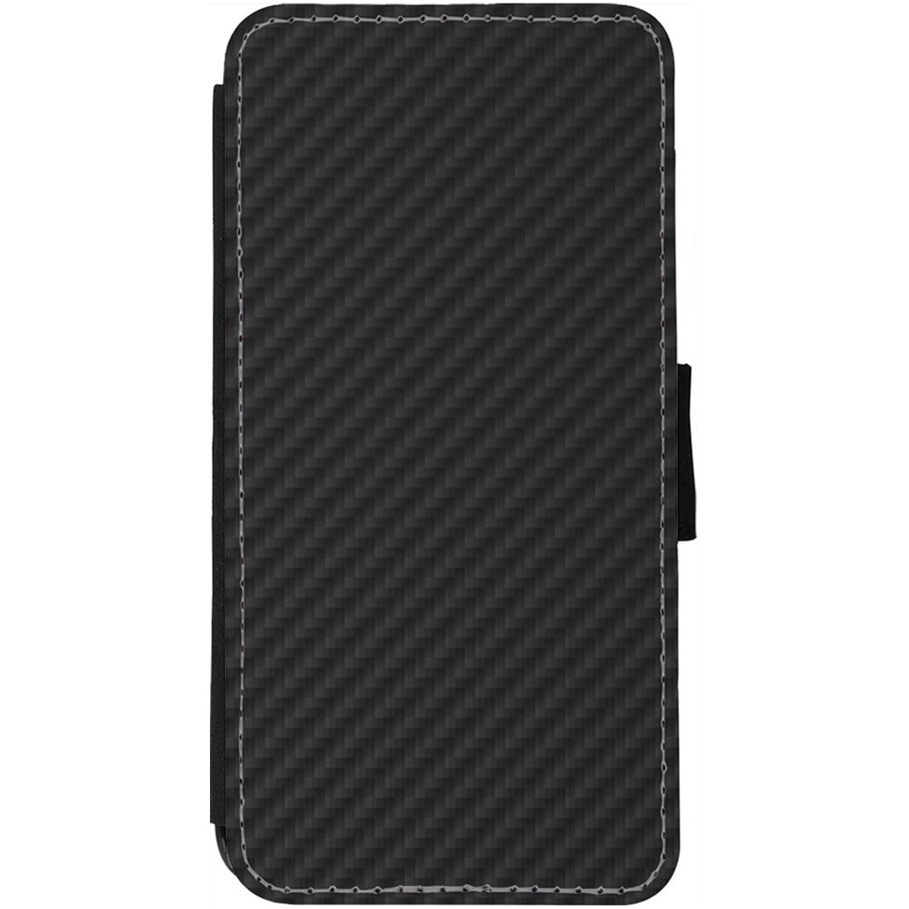 Hülle iPhone 12 / 12 Pro - Wallet schwarz Carbon Basic