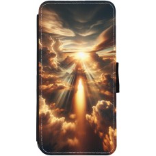 iPhone 12 / 12 Pro Case Hülle - Wallet schwarz Himmelsleuchten Zenit