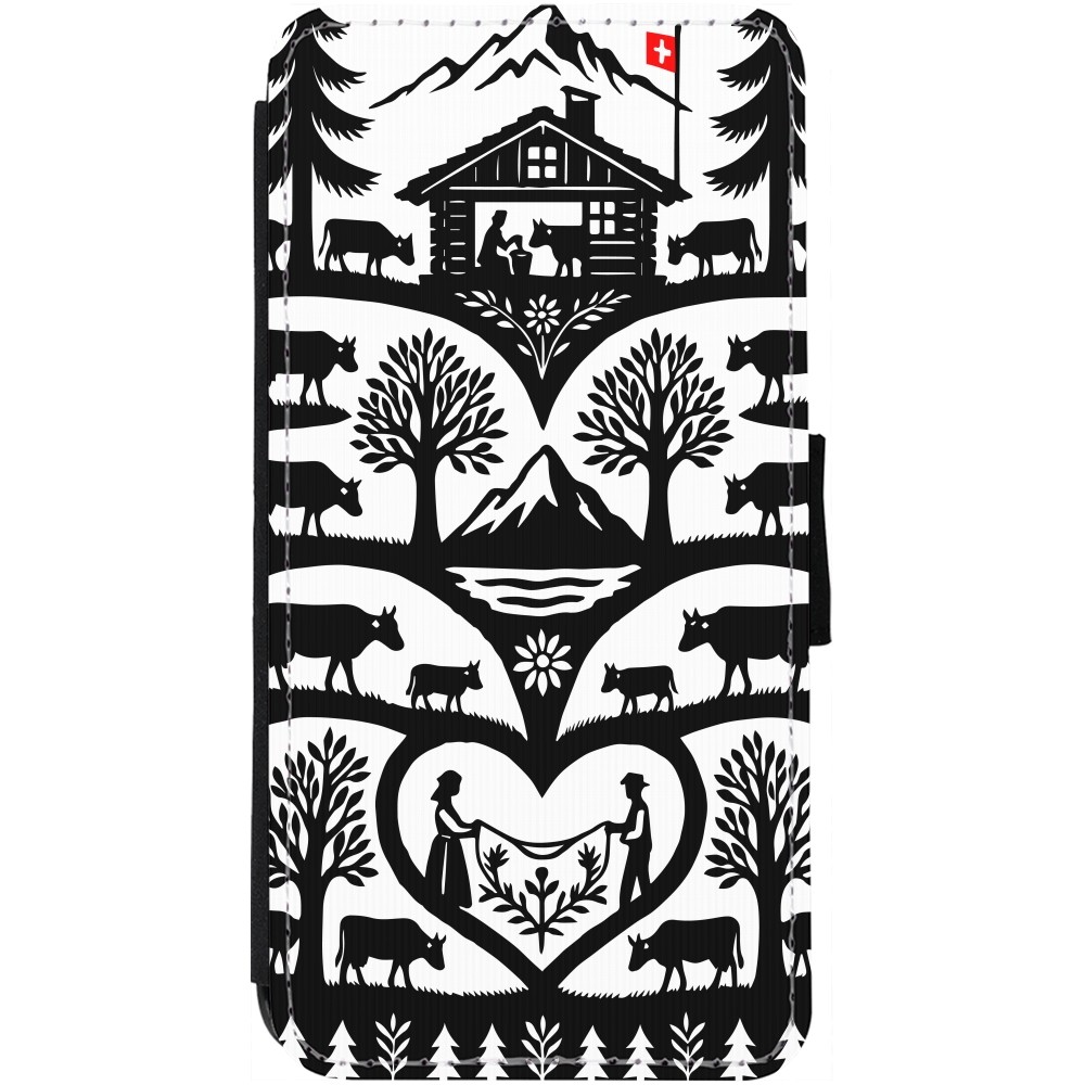 iPhone 12 / 12 Pro Case Hülle - Wallet schwarz Poya Schweiz 2