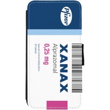 Coque iPhone 12 / 12 Pro - Wallet noir Xanax Alprazolam 2025