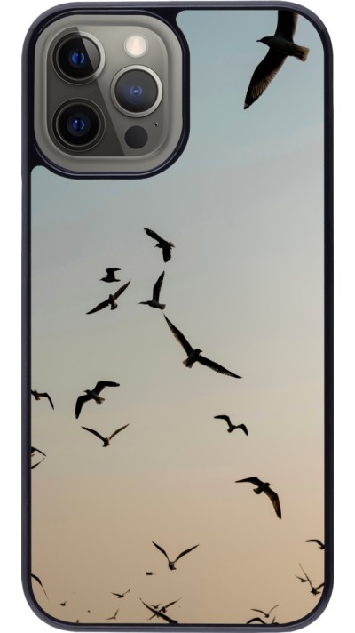 Coque iPhone 12 Pro Max - Autumn 22 flying birds shadow
