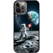iPhone 12 Pro Max Case Hülle - Astro Schweiz auf dem Mond
