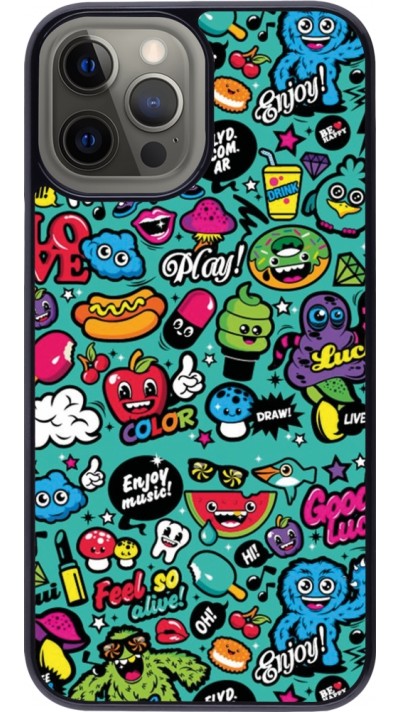 iPhone 12 Pro Max Case Hülle - Cartoons old school