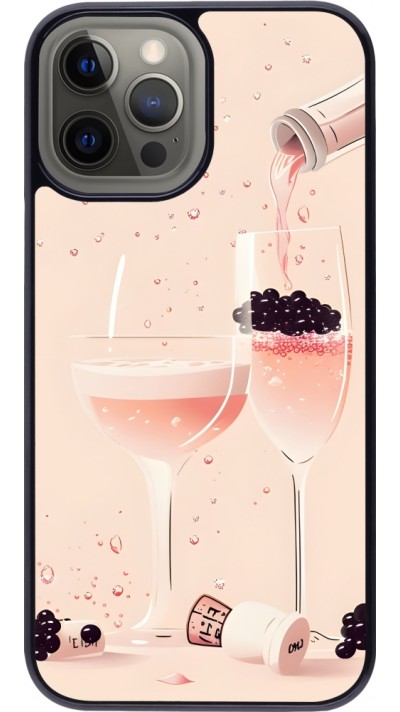 iPhone 12 Pro Max Case Hülle - Champagne Pouring Pink