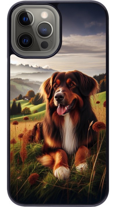 Coque iPhone 12 Pro Max - Chien Campagne Suisse