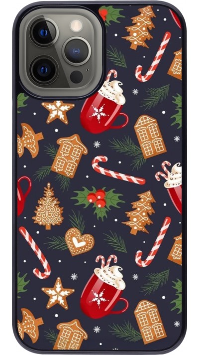 iPhone 12 Pro Max Case Hülle - Christmas 25 Pattern Gingerbread House