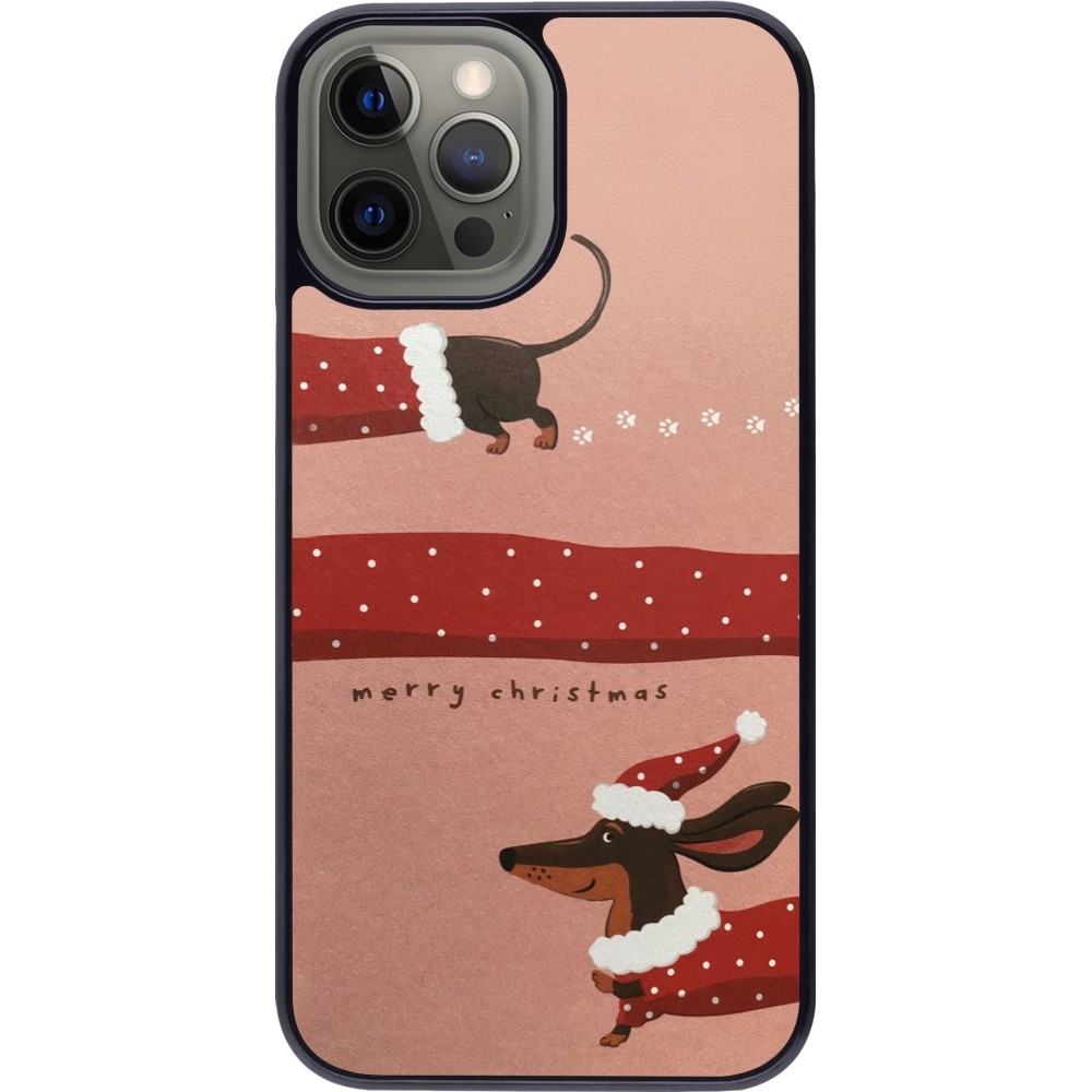 iPhone 12 Pro Max Case Hülle - Christmas 25 Teckel Merry Xmas