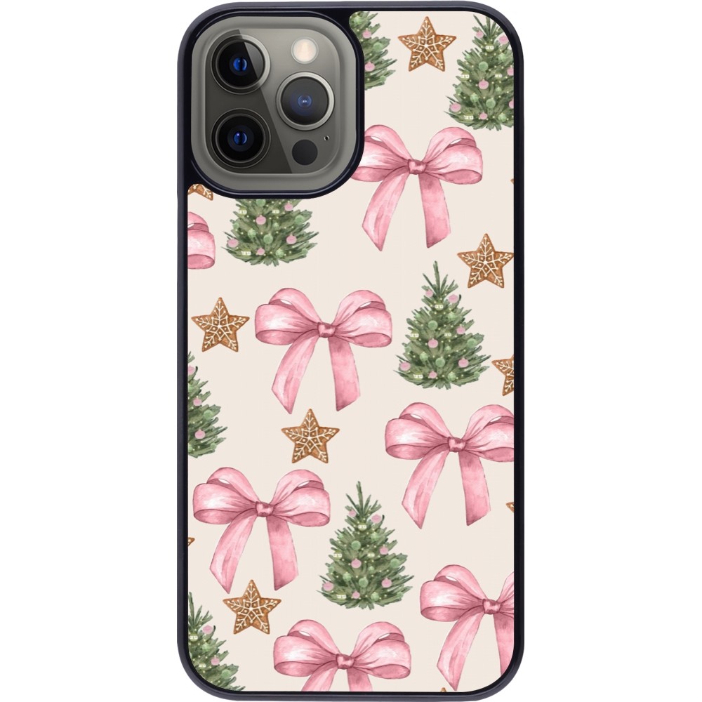 iPhone 12 Pro Max Case Hülle - Christmas 25 Vintage Ribbons