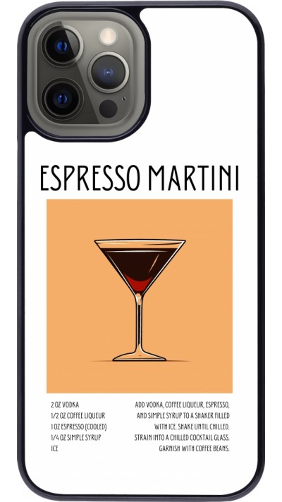 iPhone 12 Pro Max Case Hülle - Cocktail Rezept Espresso Martini