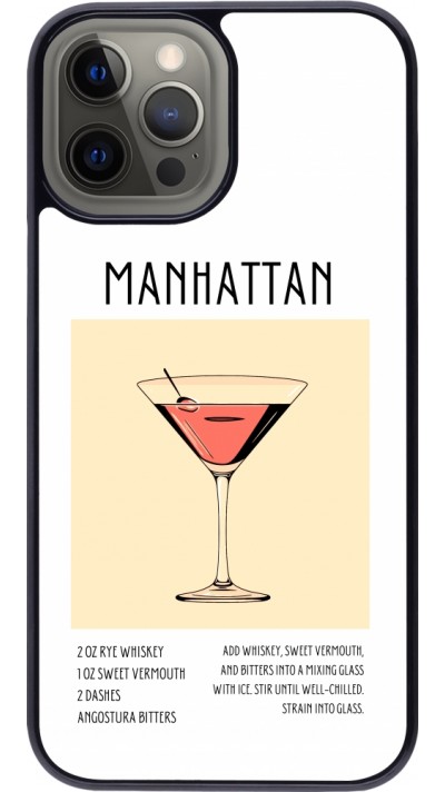 iPhone 12 Pro Max Case Hülle - Cocktail Rezept Manhattan