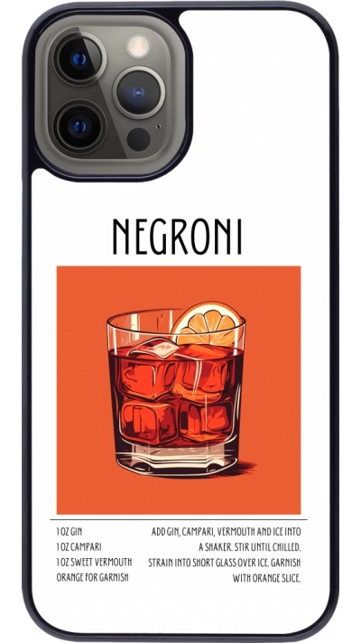 iPhone 12 Pro Max Case Hülle - Cocktail Rezept Negroni