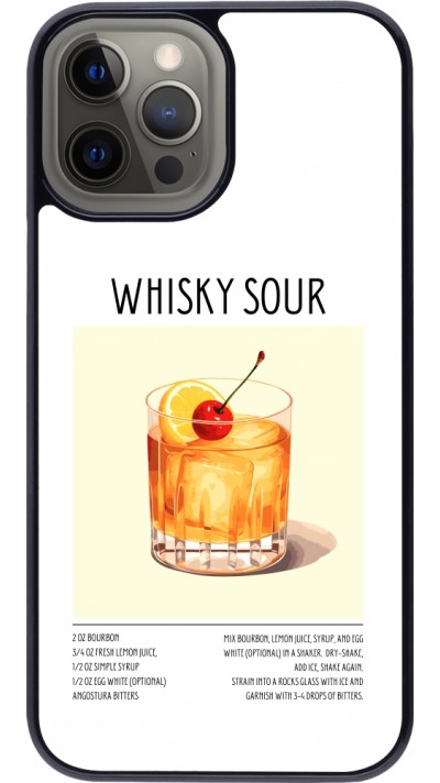iPhone 12 Pro Max Case Hülle - Cocktail Rezept Whisky Sour