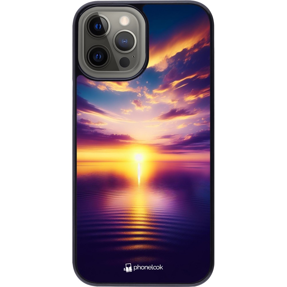 iPhone 12 Pro Max Case Hülle - Sonnenuntergang gelb violett