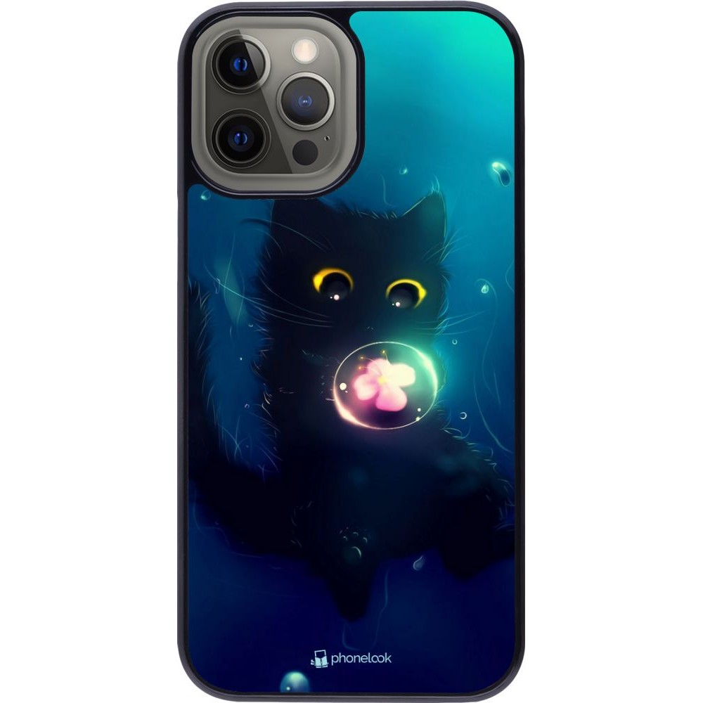 Coque iPhone 12 Pro Max - Cute Cat Bubble