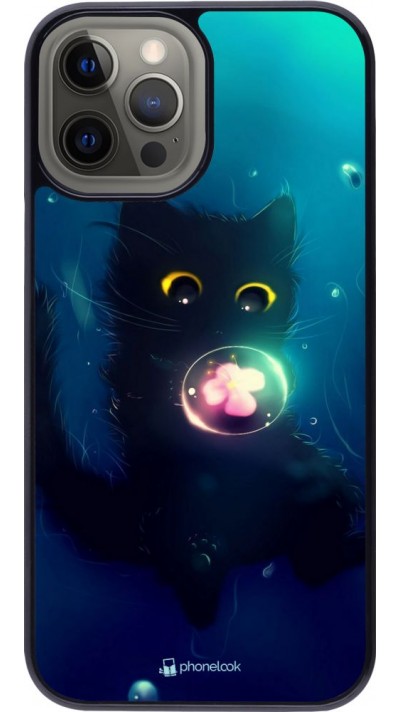 Hülle iPhone 12 Pro Max - Cute Cat Bubble