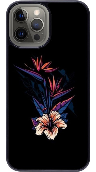 Coque iPhone 12 Pro Max - Dark Flowers