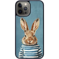 Coque iPhone 12 Pro Max - Easter 2026 Rabbit navy