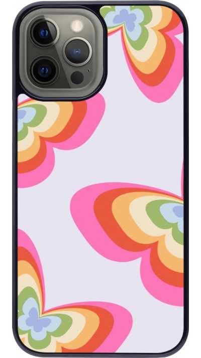 iPhone 12 Pro Max Case Hülle - Easter 2024 rainbow butterflies