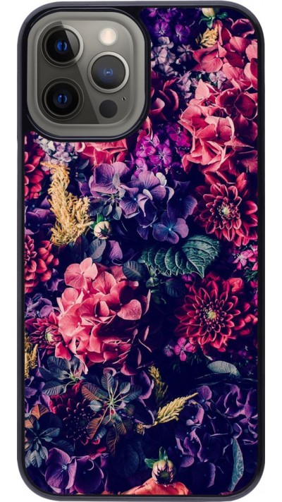 Coque iPhone 12 Pro Max - Flowers Dark