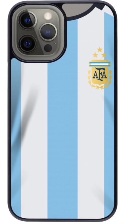 Coque iPhone 12 Pro Max - Maillot de football Argentine 2022 personnalisable