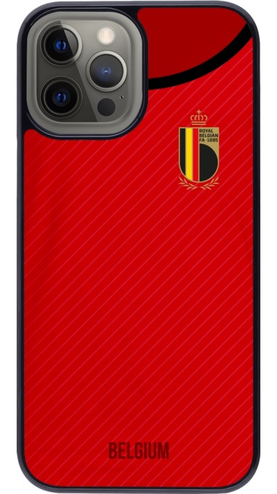 Coque iPhone 12 Pro Max - Maillot de football Belgique 2022 personnalisable