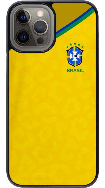 Coque iPhone 12 Pro Max - Maillot de football Brésil 2022 personnalisable