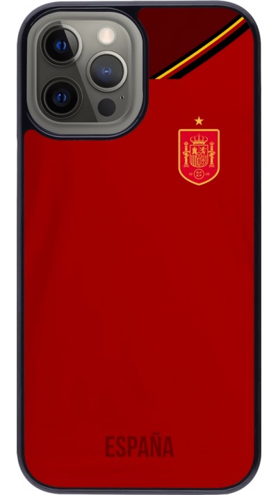 Coque iPhone 12 Pro Max - Maillot de football Espagne 2022 personnalisable