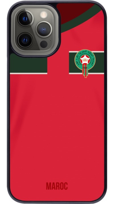 Coque iPhone 12 Pro Max - Maillot de football Maroc 2022 personnalisable