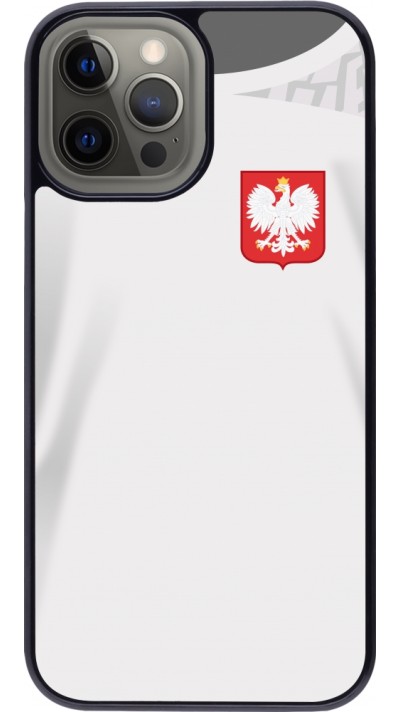 Coque iPhone 12 Pro Max - Maillot de football Pologne 2022 personnalisable