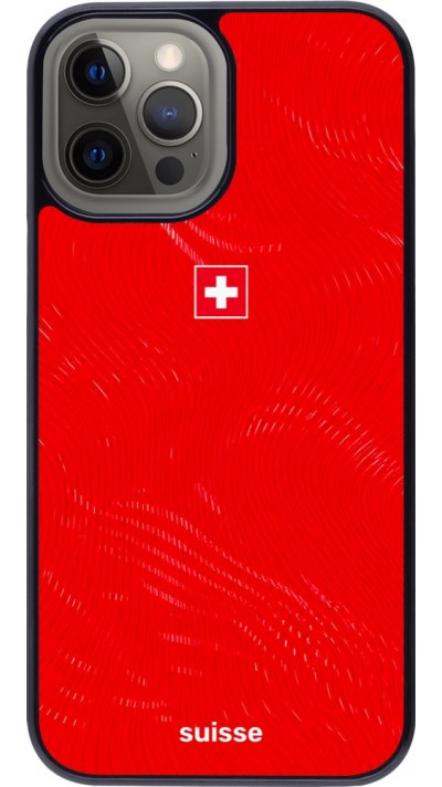 Coque iPhone 12 Pro Max - Maillot de football Suisse 2026 personnalisable