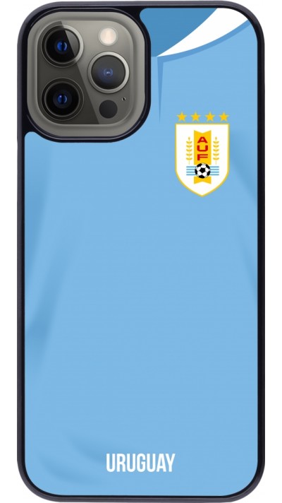 iPhone 12 Pro Max Case Hülle - Uruguay 2022 personalisierbares Fussballtrikot