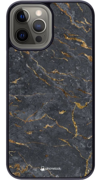 Coque iPhone 12 Pro Max - Grey Gold Marble