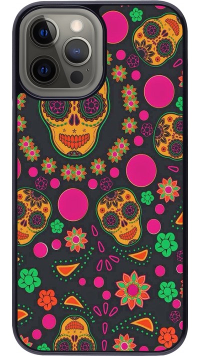 Coque iPhone 12 Pro Max - Halloween 22 colorful mexican skulls