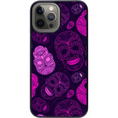 iPhone 12 Pro Max Case Hülle - Halloween 2023 pink skulls