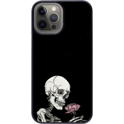 iPhone 12 Pro Max Case Hülle - Halloween 2023 rose and skeleton