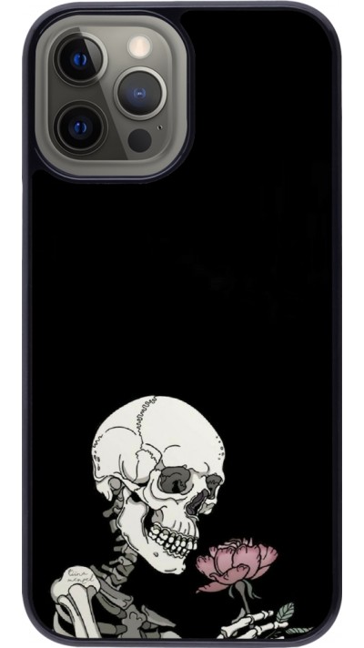 iPhone 12 Pro Max Case Hülle - Halloween 2023 rose and skeleton