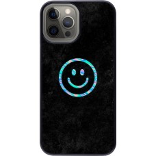 iPhone 12 Pro Max Case Hülle - Happy smiley irisirt