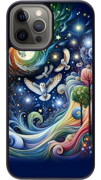 iPhone 12 Pro Max Case Hülle - Fliegender Blumen-Eule